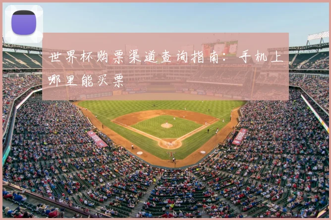世界杯购票渠道查询指南:手机上哪里能买票